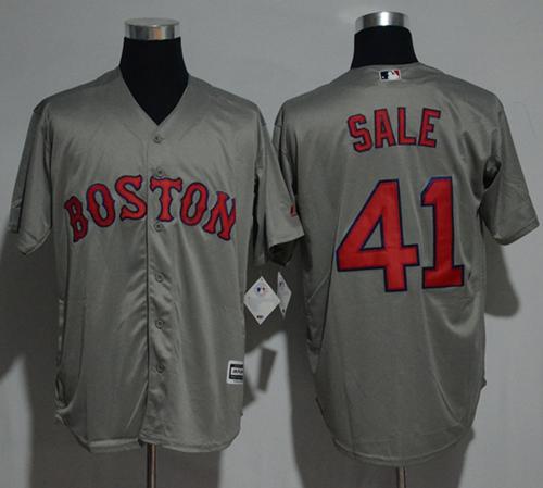 Red Sox #41 Chris Sale Grey New Cool Base Stitched MLB Jersey - Click Image to Close